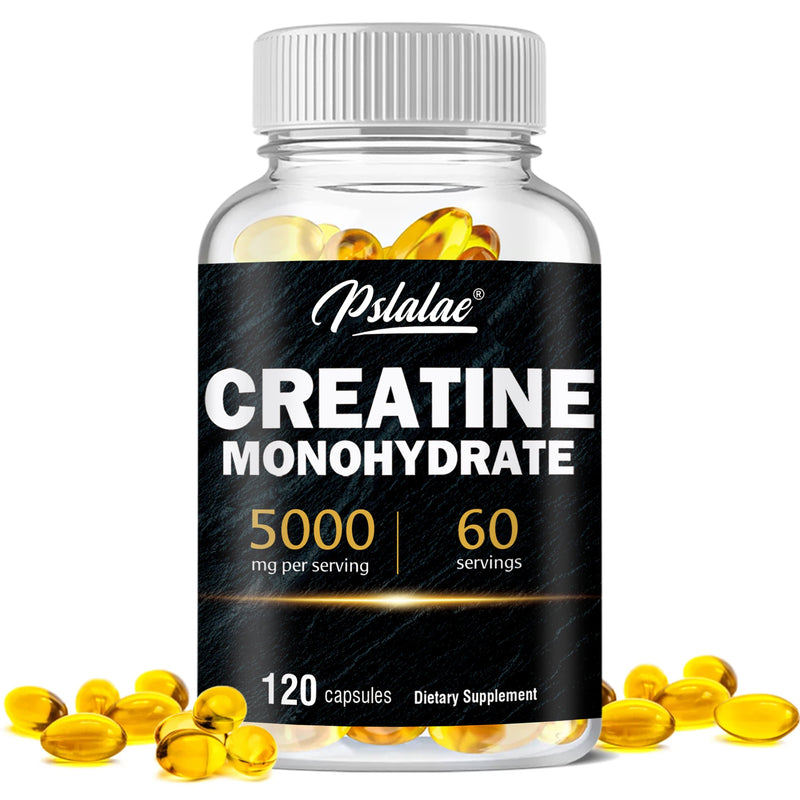 Creatine Monohydrate - Build Muscle, Improve Athletic Performance, Improve Energy Endurance and Promote Recovery - 120 Capsules - Main Image