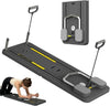 Pilates Board - Pilates Reformer Set, Multi-Purpose Foldable Pilates , 5 in 1 Pilates Sliding Board (Black) - Thumbnail 5