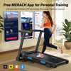 MERACH Foldable Treadmill T12B1 Incline Quiet Treadmills Double Deck Technology 4 Silicone Shock Cushion Heart Rate Monitoring - Thumbnail 2