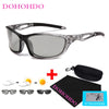Men Black Photochromic Sunglasses Driving Polarized Glasses Male Change Color Sun Glasses Chameleon Night Vision Driver's Oculos - Thumbnail 1