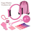 Yoga Fitness Kit Pilates Training Set Home Gym Fitness Equipment Set with Pilates Ring Yoga Ball Resistance Bands - Thumbnail 2