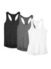 3 Pcs Women Sport tank Tops Loose Yoga Tops Quick Dry Workout Sport Tops For Women Fitness Sport Yoga Shirt - Thumbnail 1