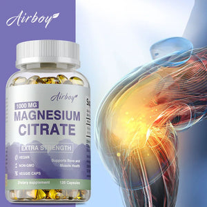 Magnesium Citrate - for Stress, Relaxation, Muscle Relaxation, to Support Muscle, Nerve, Joint and Heart Health, Metabolism