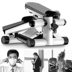 Mini Stepper Stair Stepper Max 120kg Pedal Stepper LED Display Twist Stepper Machine with Pull Rope Exercise Equipment