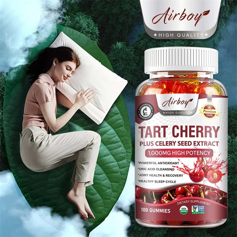 Tart Cherry Gummies - Premium Uric Acid Cleanse for Joint Support & Muscle Recovery - Main Image