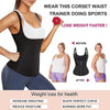 Women's Waist Trainer Sauna Sweat Vest Corset Body Shaper Neoprene Shapewear Gym Workout Tank Top Black Slimming Top with Zipper - Thumbnail 4