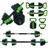 4 in 1 Adjustable Dumbbell Set,44lbs Weight Set with Iron Handle Used as Kettlebell, Barbell, Push up Stand for Home Gym,Octagon