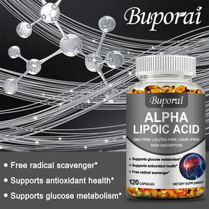 Alpha Lipoic Acid - Relaxes Nerves Pain, for Neurological Health, Supports Antioxidant Health and Sugar MetabolismSupplement