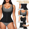 Women's Waist Trainer Sauna Sweat Vest Corset Body Shaper Neoprene Shapewear Gym Workout Tank Top Black Slimming Top with Zipper - Thumbnail 2