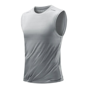 CHRLCK Men's Running Vest Quick Drying Gym Tank top Men Fitness Sleeveless Shirt Male Mesh Breathable Fitness Sports Vest