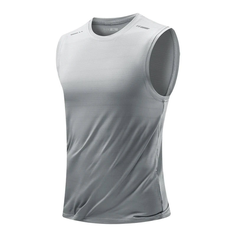 CHRLCK Men's Running Vest Quick Drying Gym Tank top Men Fitness Sleeveless Shirt Male Mesh Breathable Fitness Sports Vest - Main Image