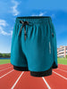 Summer Men Running Shorts Fitness Gym Training 2 in 1 Sports Shorts Quick Dry WorkoutJogging Double Deck Shorts - Thumbnail 18