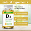 Balincer Vitamin D3 5000 IU (125 Mcg), Dietary Supplement for Bone, Teeth, Muscle and Immune Health Support, 30/60/120 Softgels