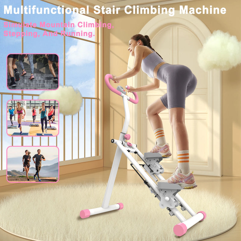 330lbs Stair Stepper Climber Machine with Handlebar - Upgrade Vertical Climber Workout Machine for Full-Body Exercise Climber Fi - Main Image