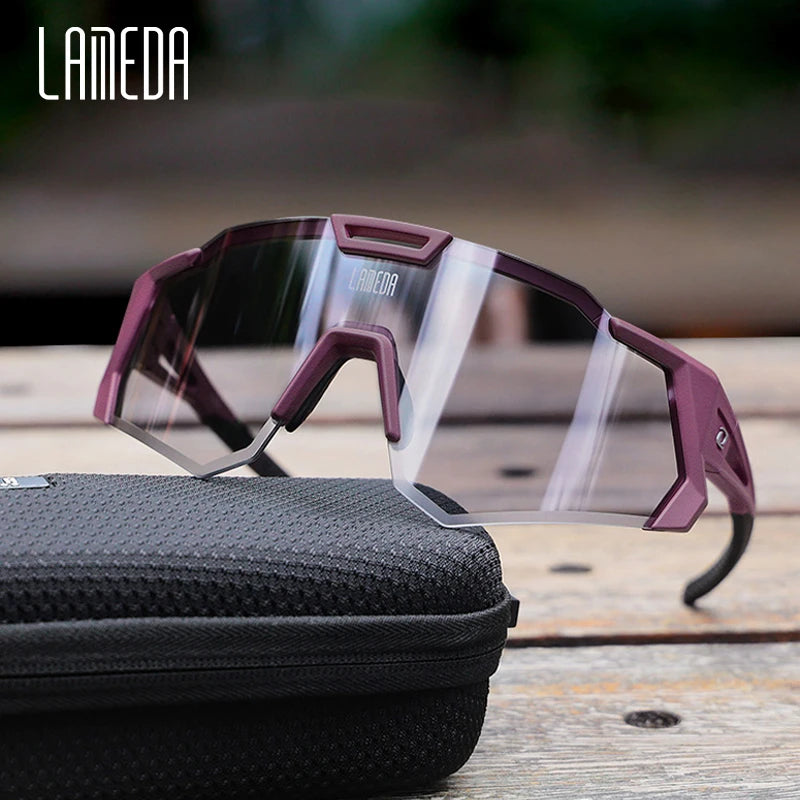 LAMEDA Photochromic Cycling Sunglasses Men Professional Bicycle Glasses Goggles Windproof MTB Road Bike Glasses Mountain Eyewear - Main Image