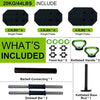 4 in 1 Adjustable Dumbbell Set,44lbs Weight Set with Iron Handle Used as Kettlebell, Barbell, Push up Stand for Home Gym,Octagon