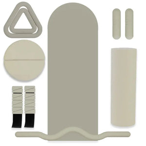 Family Gym Yoga Pilates Fitness Set Free Weight Strength Training Silicone Dumbbells Resistance Rings Weightlifting Barbell Bars