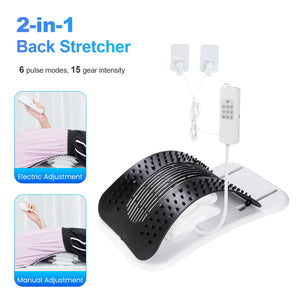Electric Lumbar Traction Massager Adjustable Back Stretcher Waist Fitness Lumbar Cervical Spine Relief Lumbar Support