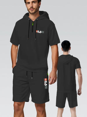 Men's Sets Hooded Zip Up T Shirts Shorts Luxury Quick-dry Loose Oversize Fashion Designer Clothes Summer Men's Suit Outfit 2pcs