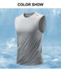CHRLCK Men's Running Vest Quick Drying Gym Tank top Men Fitness Sleeveless Shirt Male Mesh Breathable Fitness Sports Vest - Thumbnail 12