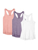3 Pcs Women Sport tank Tops Loose Yoga Tops Quick Dry Workout Sport Tops For Women Fitness Sport Yoga Shirt - Thumbnail 5