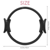 Pilates Ring Magic Circle Body Sport Exercise Fitness Strength Yoga Tool-Black - Thumbnail 6