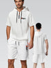 Men's Sets Hooded Zip Up T Shirts Shorts Luxury Quick-dry Loose Oversize Fashion Designer Clothes Summer Men's Suit Outfit 2pcs - Thumbnail 14