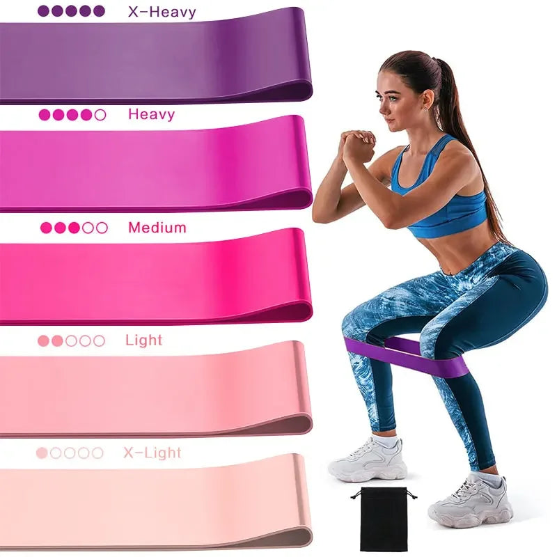 Resistance Bands for Working , Elastic Exercice Loop Bands,Yoga Starter Set of Stretch Bands for Booty Legs,Pilates Flexbands - Main Image