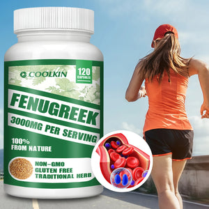 Fenugreek - Rich in Protein and Vitamins - Suitable for Breastfeeding Mothers, Weight Management,Helps Digestion - 120 Capsules