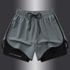 【 S-5XL 】2025 Sports Three Piece Pants Summer Popular Anti glare Double layered Sports Shorts for Men and Women Couples Ru - Thumbnail 36