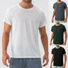Men's Quick Dry Short Sleeve Sport Tops Gym Running Moisture Wicking Round Neck T-Shirt Training Sport Shirt Gym clothes - Thumbnail 1