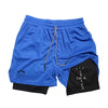 Men's Two-in-one Sports Shorts Breathable Casual Quick-drying Double-layer Shorts Summer Running Sportswear Bottoms RL0370 - Thumbnail 7